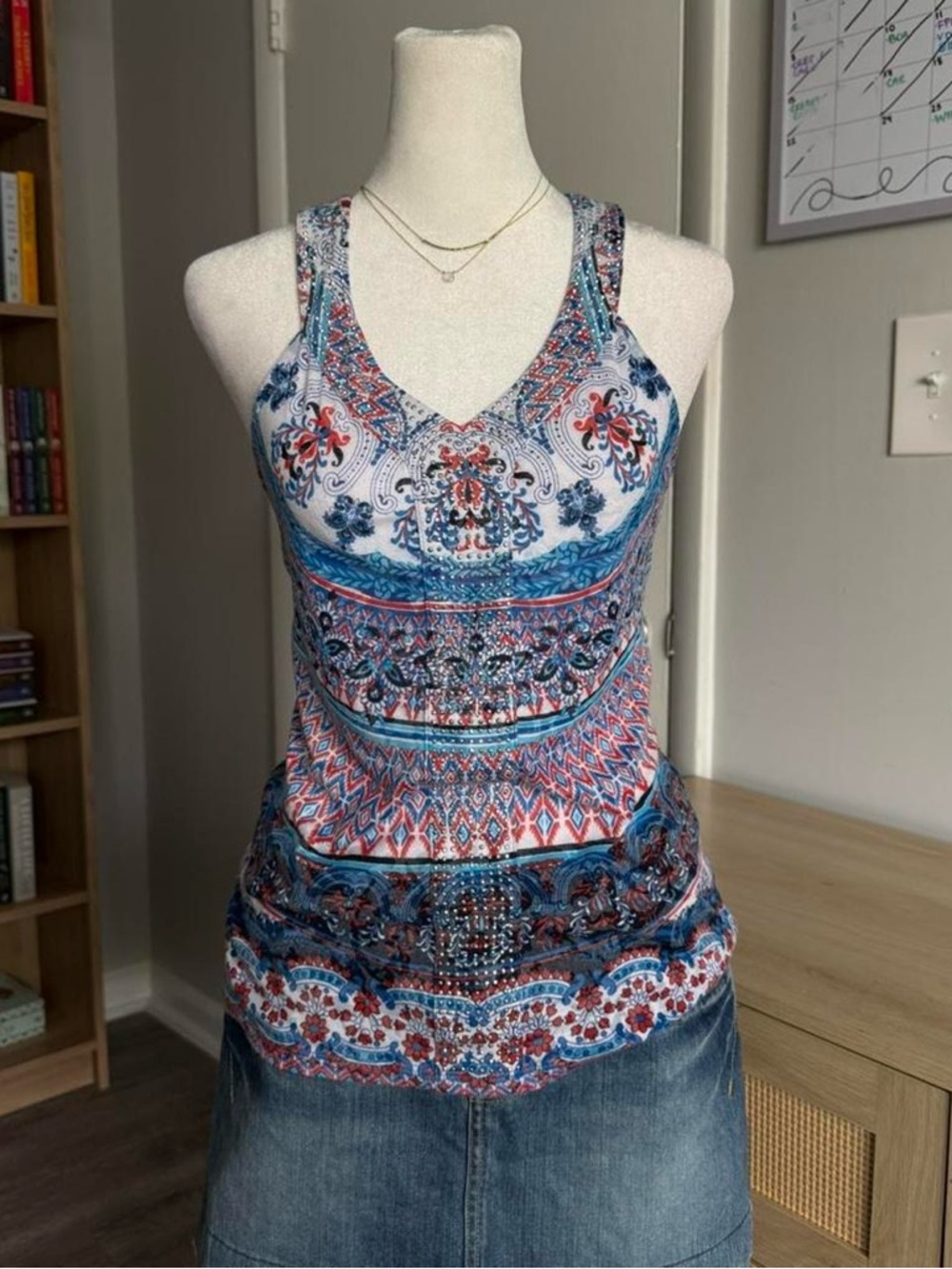 inc international concepts sleeveless studded tank top